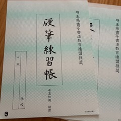 硬筆練習帳　硬筆展　中高生　　縦罫の画像