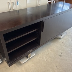 テレビ台　木目　ブラックの画像