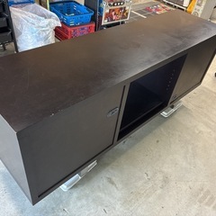 テレビ台　木目　ブラックの画像