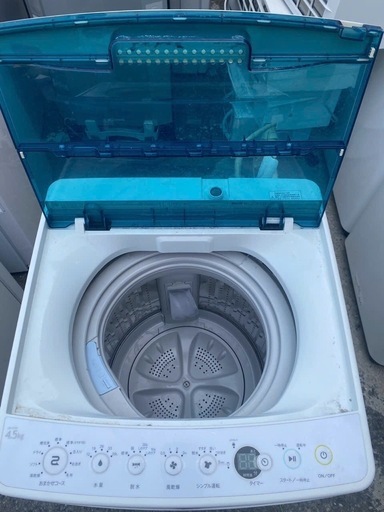 NO B966?福岡市内配送設置無料✨?ハイアール 4.5kg 全自動洗濯機 ホワイトHaier JW-C45A-W