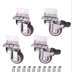 ROL-1 L字型キャスター 4個セット ブレーキ付き 360度回転 の画像