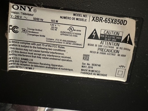 Sony  BRAVIA 65インチ