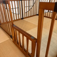 木製ベビーサークルの画像