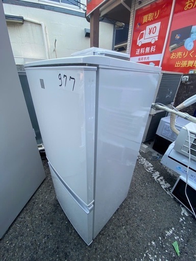 NO B977?福岡市内配送設置無料✨?シャープ 137L 2ドアノンフロン冷蔵庫 keyword キーワードホワイト SJ14E4K