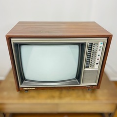 【希少・レトロ】NEC カラーテレビ CV-18T53EX 木目調 インテリア用の画像