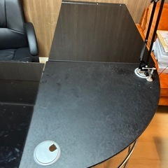 L字デスク　黒の画像