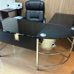 L字デスク　黒の画像