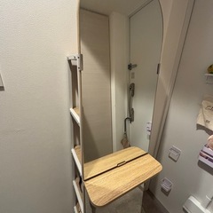 LOWYA 
アーチ型全身鏡 自立式 収納付き [幅40.5の画像