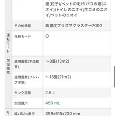 空気清浄機　　SHARP KC-E50-wの画像