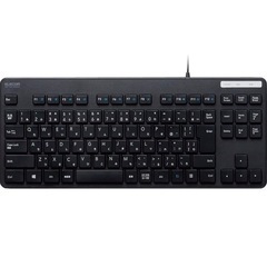 エレコム キーボード 有線 メンブレン 薄型 コンパクトキーボード ブラック TK-FCM107XBKの画像