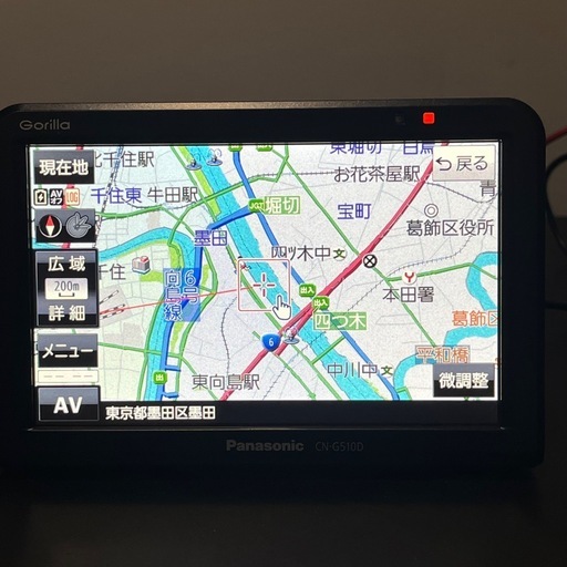 作動確認済 パナソニック ゴリラ ポータブルナビ CN-G510D 2017年製 ワンセグ/SDカード