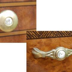 TSB MOBILI 4段チェスト 幅108.5×奥46×高83.5cm イタリア製 象嵌細工 カットガラス加工 サイドボード リビングボード モビリ 札幌市 清田区 平岡の画像