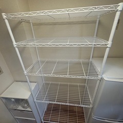 【購入者決定】スチールラック(CUSTOM 幅85cm 4段 ホワイト)  の画像