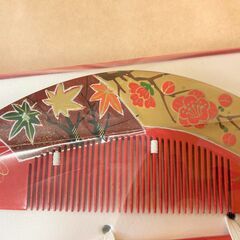 使用一回　かんざし、くしの箱入りセット　特選　本蒔絵　髪飾り　成人式　結婚式　七五三などの画像
