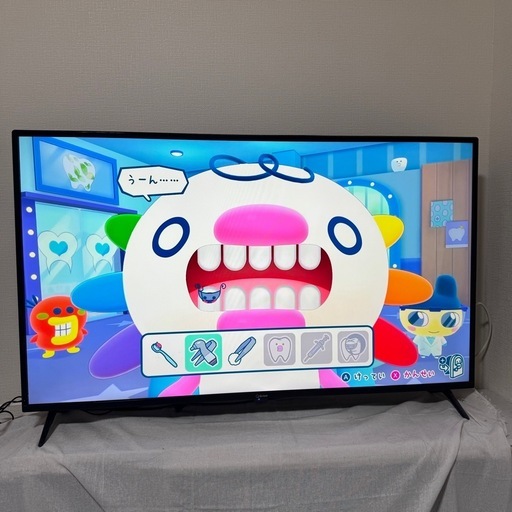  【引き渡し予定者決定】山善 Qriom 50インチ 液晶テレビ 4K リモコン付き 2020年製 