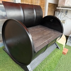ドラム缶　椅子の画像