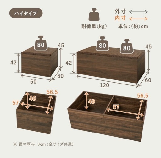 【新品未使用】収納できる小上がり畳      1個