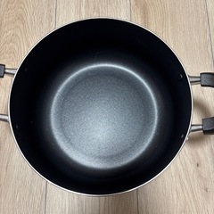 鍋　深型　ブラウン　強化ガラス蓋の画像