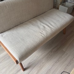 【美品】unico 2人掛けベンチの画像