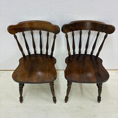【柏木工】ダイニングチェア　 ウィンザーチェア 木製　椅子　２脚セットの画像