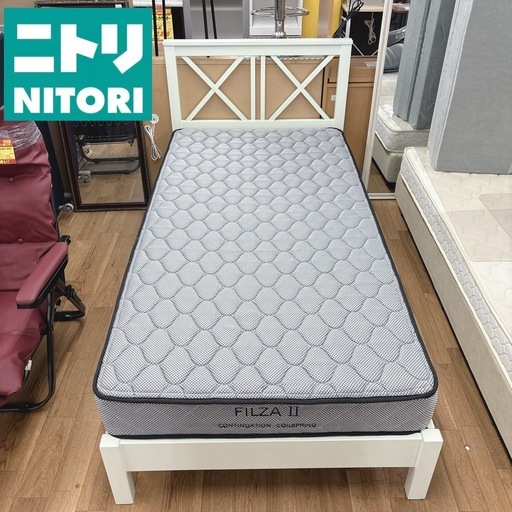 【?買取市場 柴田店】 I326 ? ジモティー限定価格！ NITORI シングルベッド ⭐ クリーニング済