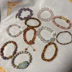天然石　人工石　ブレスレット　まとめ売りの画像