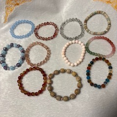 天然石　人工石　ブレスレット　まとめ売りの画像