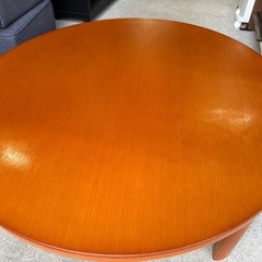 フクダクラフト ラウンドテーブル 折脚丸座卓 K-100R 直径1000mm 折りたたみ 座卓 円卓 丸テーブル 円形ローテーブル 中古品 ③の画像