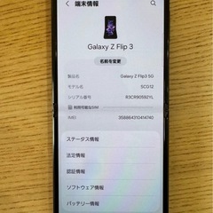 Galaxy Z Flip 3ブラックの画像