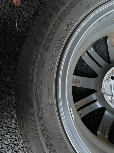 【BS製】15インチ アルミホイール＆タイヤ4本セット（175/65R15）