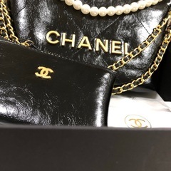 CHANEL シャネル ノベルティ ショルダーバッグ　ブラック　パール　⑧の画像