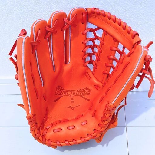 【新品】【未使用】ミズノ MIZUNO グローブ グラブ WILL DRIVE 外野手 軟式用 大人用 左投げ オレンジ