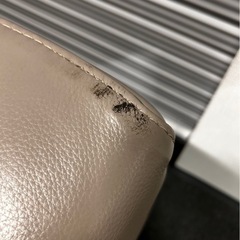 訳あり★レザーソファ　グレージュ　2人がけソファ　皮ソファの画像