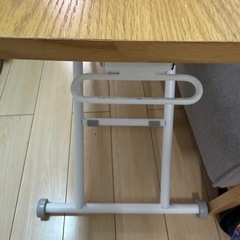 山善(YAMAZEN) 昇降式テーブル スムーズ昇降 無段階高さ調節 キャスター付き 幅90-114.5×奥行55×高さ11.5-70cm ダイニングテーブル ローテーブル 完成品 オーク/アイボリー NGL-9055(OAK/IV)の画像