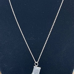 シルバー925 ネックレス My Love Story 本モチーフ ペンダント 48cm 925刻印あり アクセサリー シルバー の画像