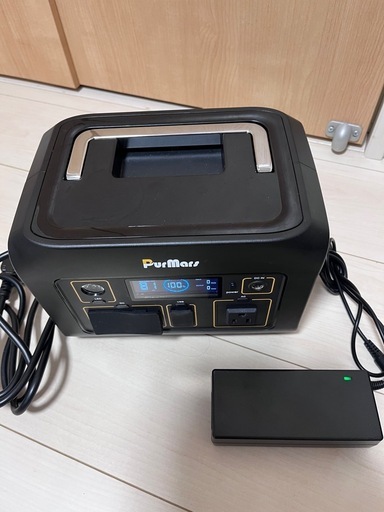 PurMars ポータブル電源　300 w (500 w ピーク)、288Wh (90,000mAh)