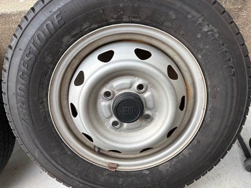 JECT 12インチ 鉄チン スチール ホイール スタッドレス 4本 3.50B +45 4穴 PCD 100