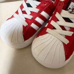 美品✨adidas ミニーマウス スーパースター 赤　12cmの画像