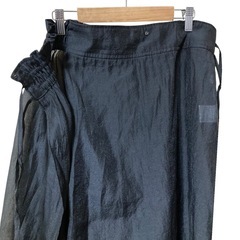 【Ｆ】CIAOPANIC TYPY ラップ巻き シアーロングスカート ブラックの画像