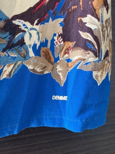 90s DENIME 活火山アロハシャツ　Lサイズ