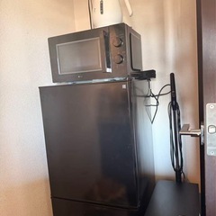 良品ーー2023年製NITORI ニトリ NTR-106BK 2ドア冷蔵庫 106L 黒の画像