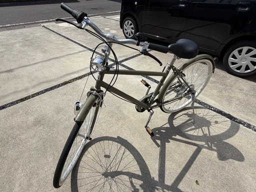 自転車 ママチャリ 26インチ カーキ