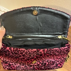 ピンク　ヒョウ柄　　　ショルダーバッグの画像