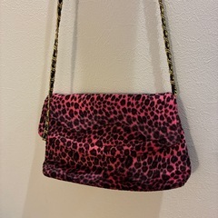 ピンク　ヒョウ柄　　　ショルダーバッグの画像