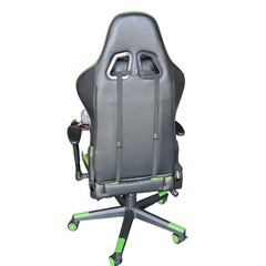 【多機能】GALAXY HERO ゲーミングチェア（グリーン）リクライニング・オットマン付きの画像