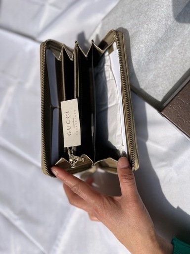 GUCCI ゴールド　GGパターン　長財布
