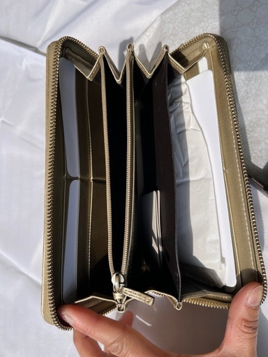 GUCCI ゴールド　GGパターン　長財布
