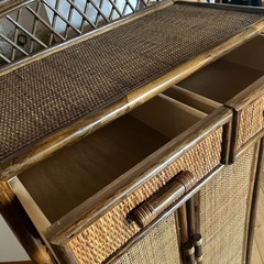 ⭕️美品★ラタンのシューズボックスの画像