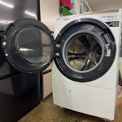 地域限定送料無料　美品【 HITACHI 】日立 ビックドラム 洗濯11.0㎏/乾燥6.0㎏ ドラム式洗濯機 風アイロン ヒートリサイ