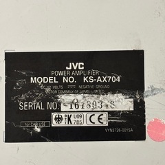 jvc   パワーアンプks-ax704の画像